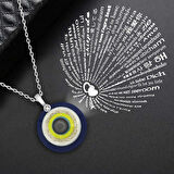 BlackCraft 925 Ayar Gümüş 100 Dilde Seni Seviyorum Nazar Kolye (BC-1A0BAD)