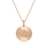 BlackCraft 925 Ayar Gümüş Fırfırlı Çiçek Kadın Gümüş Kolye (BC-FF5EE9)