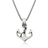 BlackCraft 925 Ayar Gümüş Deniz Çapası Erkek Gümüş Kolye (BC-43706C)