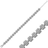 BlackCraft 925 Ayar Gümüş Çiçek Bileklik (BC-495D66)