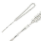 BlackCraft Gümüş Yuvarlak Düz Tesbih (BC-D6FCBA)