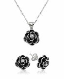 BlackCraft 925 Ayar Gümüş Çiçek Set (BC-934AB3)