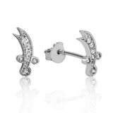 BlackCraft Gümüş Zülfikar Kılıcı Çivili Küpe (BC-5BE483)