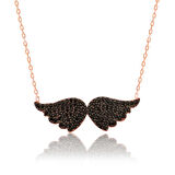 BlackCraft 925 Ayar Gümüş Melek Kanadı Kadın Gümüş Kolye (BC-B83DF4)