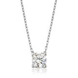 BlackCraft 925 Ayar Gümüş Tek Taş Kadın Gümüş Kolye (BC-88A5F2)