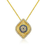 BlackCraft 925 Ayar Gümüş Nazar Kadın Gümüş Kolye (BC-CCBB9F)