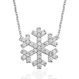 BlackCraft 925 Ayar Gümüş Kar Tanesi Kadın Gümüş Kolye (BC-C1C163)