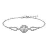 BlackCraft ​925 Ayar Gümüş Baget Taşlı Bileklik (BC-7AC2D1)