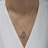 BlackCraft 925 Ayar Gümüş Turkuaz Taşlı Kelebek Kadın Gümüş Kolye (BC-99EAC9)