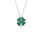 BlackCraft 925 Ayar Gümüş Dört Yapraklı Yonca Kadın Gümüş Kolye premium