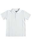 Kız Erkek Çocuk Unisex Polo Yaka  Beyaz  t-shirt , Okul Tişörtü