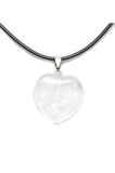 Cam Beyaz Kalp Kolye