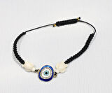 Örgü İp Nazar Boncuklu Kapumbağ figürlü Bileklik – El Yapımı Unisex Model