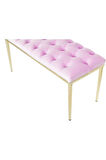 Bella Gold Bench Kapitoneli Chester Model Pembe Puf