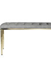 Bella Gold Bench Kapitoneli Chester Model Gri Puf