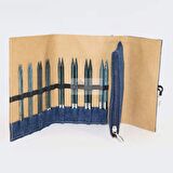  KNİTPRO DENİM SET 12.5 CM ŞİŞ 3.5-8 MM +  Balım Örgü evi Şiş ölçer