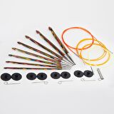 KNİTPRO SYMFONİE DEĞİŞTİRİLEBİLİR TUNUS TIĞ SETİ - 20735 + BALIM ÖRGÜ EVİ AHŞAP ŞİŞ ÖLÇER