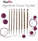 KNİTPRO SYMFONİE DEĞİŞTİRİLEBİLİR TUNUS TIĞ SETİ - 20735 + BALIM ÖRGÜ EVİ AHŞAP ŞİŞ ÖLÇER