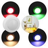 Bilmate PowerMaster PM-26973 Rgb Renkli Gün Işığı Led Raf Duvar Aydınlatma Lamba 3XAAA Pil İle Çalışır Tekli Gece Lambası