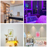 Bilmate PowerMaster PM-26973 Rgb Renkli Gün Işığı Led Raf Duvar Aydınlatma Lamba 3XAAA Pil İle Çalışır Tekli Gece Lambası