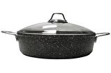 FALEZ Black Line 28 cm Granit Karnıyarık Tenceresi