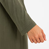 Kendinden Örtülü Fermuarlı Namaz Elbisesi – Yeşil