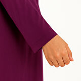 Kendinden Örtülü Fermuarlı Namaz Elbisesi – Mor