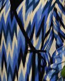 Zigzag Desenli Kruvaze Namaz Elbisesi – %100 Viskon, Yandan Bağlamalı 36-46 Beden