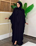 Kapüşonlu Abaya & Elbise İkili Takım – Medine İpeği