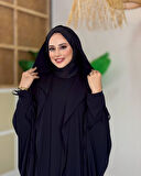 Kapüşonlu Abaya & Elbise İkili Takım – Medine İpeği