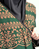 Geometrik Desenli Kruvaze Namaz Elbisesi – Yandan Bağlamalı, Rahat Kalıp 36–46 Beden