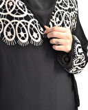 Halkalı Desenli Kruvaze Namaz Elbisesi – Yandan Bağlamalı, Rahat Kesim 36–46 Beden