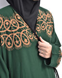 Halkalı Desenli Kruvaze Namaz Elbisesi – Yandan Bağlamalı, Rahat Kesim 36–46 Beden