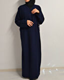 Kruvaze Yandan Bağlamalı Namaz Elbisesi – %100 Viskon- Rahat Kalıp