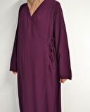 Kruvaze Yandan Bağlamalı Namaz Elbisesi – %100 Viskon- Rahat Kalıp