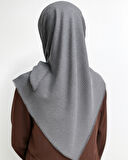 Desenli Denim Eşarp – 95x95 cm, Kaymaz, Dört Mevsim Kullanıma Uygun