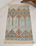 Çeyizlik Hediyelik Seccade Eşarp Tesbih Set – Kilim Desenli Kadife Astarlı Seccade, Eşarp, Kristal Tesbih Özel Kutulu Lüks Hediye Seti