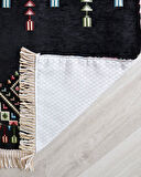 Erkekler için Seccade Takke Tesbih Hediyelik Seti –Kilim Desenli Kadife Astarlı Seccade, 33’lü Erkek Tesbihi, Takke ve Özel Kutu