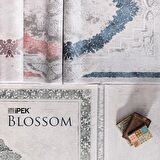 İpek Mekik Halı Blossom Mor Ekru Klasik Eskitme Halı