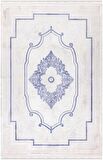 İpek Mekik Halı Blossom Lacivert Ekru Klasik Desen Halı
