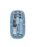 Bluetooth 5.2 ve 2.4G USB Kablosuz Mouse Pilli Mavi Tasarım