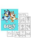 Bluey Boyama Defteri Bluey Eğitici Defter Bluey Aktivite Defteri Bluey Set