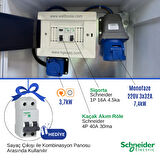 Hgsşarj "BluePan" 7,4kW Elektrikli Araç Kombinasyon Panosu Sch neider Sigorta Grubu