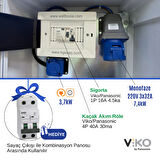 Hgsşarj "BluePan" 7,4kW Elektrikli Araç Kombinasyon Panosu, 3x32A VIKO Sigorta Grubu