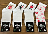 Love Ayıcık Kalp Desenli Çorap 4 Çift