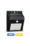 K2 Global Güneş Enerjili Hareket Sensörlü Duvar Apliği 15 W 6500K IP65 Beyaz