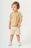 Bebek Çocuk Pamuklu Şortlu 2'li Takım Trend Moda Alt Üst Takım