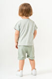 Bebek Çocuk Pamuklu Şortlu 2'li Takım Trend Moda Alt Üst Takım