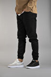 Erkek Slim Fit Dar Kesim Jogger Pantolon Siyah