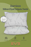 10 Adet Bamboo Gri Serisi Kılıflı Fermuarlı Yıkanabilir Antialerjik Silikon Elyaf Yastık 50x70cm 800 gr